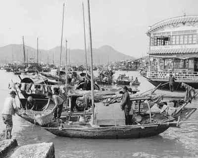 Junks in Aberdeen Hong Kong